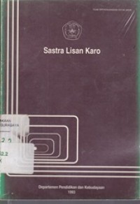 Image of Sastra Lisan Karo
